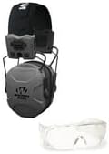 Walkers XCEL 500BT Digital Electronic Muff with Voice Clarity and Bluetooth with Full Coverage Sport Shooting Glasses Bundle (2 Items) 2