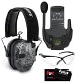 Walker’s Razor Digital Ear Muffs (Raid Kryptek) Bundle with Walkie-Talkie and Sport Shooting Glasses (4 Items) 2