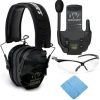 Walker’s Razor Slim Electronic Muff (Multicam Camo Gray) with Case and Shooting Glasses Bundle (3 Items) 3