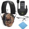 Walker’s Razor Slim Electronic Muff (Multicam Camo Gray) with Case and Shooting Glasses Bundle (3 Items) 4