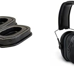 Walker's Game Ear Gel Filled Ear Pad, Multi & Razor Slim Passive Earmuff - Ultra Low-Profile Earcups - Black