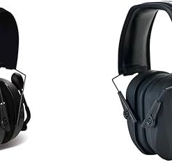 Walker's Bluetooth Passive Muff 25dB NRR Hunting Shooting Earmuff w/Boom Mic Razor Slim Passive 27dB NRR Earmuff