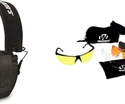 Walker's Quad Muff Black Large & Interchangeable Lens Glasses Combo Kit with Pouch, Sleeve & Case