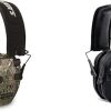 Walker’s Razor Tacti-Grip Earmuffs- Black & Quad Muff w/Bluetooth, 4 Mics, 23dB NRR Hearing Protection Earmuffs 3