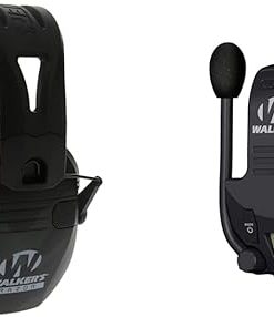 Walker's Razor Tacti-Grip Earmuffs with Walkie Talkie, Multicam Camo, 23 NRR, 3 Mile Range, 22 Channel Shooting Muffs Bundle