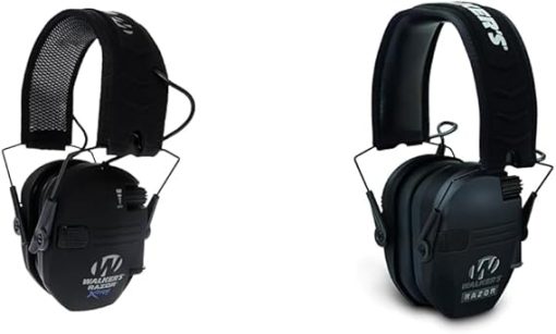 Walker's Razor Slim X-TRM Noise-Cancelling Hunting Shooting Electronic Earmuffs Bundle with Extra Slim Ear Cups Earmuffs