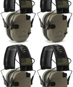 Walker's Razor Slim Electronic Shooting Muffs 4-Pack, Flat Dark Earth FDE (4 Items)