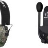 Walker’s Game Ear Razor Quad Muff Black Large Bundle with Belt Clip Holder 3