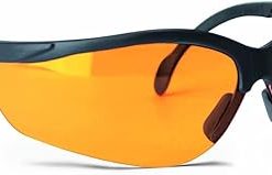 Walker's Sport High-Grade Polycarbonate Lenses Half Frame Soft Rubber Nose Piece Adjustable Safety Shooting Glasses