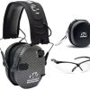 Walker’s Razor Slim Electronic Shooting Muffs (MultiCam Camo Tan, 2-Pack) Bundle with Walkie Talkies (2-Pack), Shooting Glasses (2-Pack), and Cleaning Cloths (2-Pack) (8 Items) 4