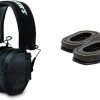 Walker’s Game Ear Razor Quad Muff Black Large & Razor Slim Electronic Muff, Black 3