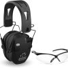 Walker’s FireMax Rechargeable Shooting Hunting Range Electronic Slim Hearing Protection Bundle Earmuff Carrying Case 3