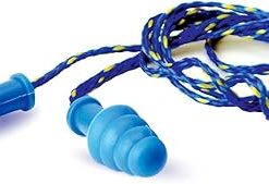 Walker's 27dB NRR Passive Hearing Protection Range Shooting Hunting Work Soft Comfortable Contour Rubber Earplugs w/ 23" Nylon Braided Cord & Plastic Storage Case