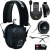 Walker's Razor Slim Electronic Shooting Hearing Protection ULTIMATE RANGE BUNDLE, Black (6 Items)