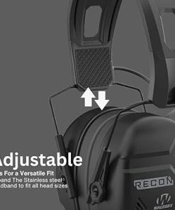 Walker’s Recon Low-Profile Digital Electronic Muff with SAC Technology and NRR 26 (Black) Bundle Crosshair Sport Glasses (Clear) (2 Items) 2