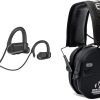 Walker’s Razor Slim X-TRM Noise-Cancelling Hunting Shooting Electronic Earmuffs Bundle with Extra Slim Ear Cups Earmuffs 4
