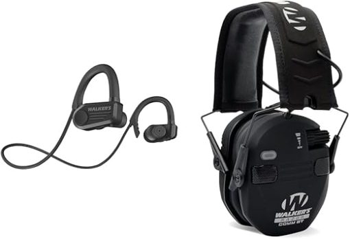 Walker's Shooting Bluetooth Earbuds & Quad Electronic Muff Bundle
