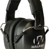 WALKER’S Digital AM/FM Radio Muff – 25dB Noise Reduction Rating Hunting Shooting Hearing Protection Electronic Earmuffs w/ Radio, MP3/CD Player Jack, 2 AAA Batteries Included 3
