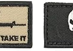 Walker’s Razor Patriot Patch Kit Hook & Loop Attachable Embroidery Design Patch Set for Earmuffs, Hats, Backpack, Military Shooting Outdoor EDC Uniforms & Gear – 4 Pcs – American Flag 2