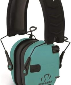Walkers Razor Slim Electronic Shooting Range Earmuffs (Teal) with Case and Glasses Bundle (3 Items) 2