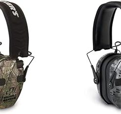 Walker's Razor Slim Electronic Quad Earmuff 23Db/Realtree Xtra Camo, Black, One Size & Game Ear GWP-RSEM-KPT Razor Slim Electronic Muff - Kryptek Camo
