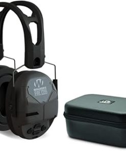 Walker's FireMax Rechargeable Shooting Hunting Range Electronic Slim Hearing Protection Bundle Earmuff Carrying Case