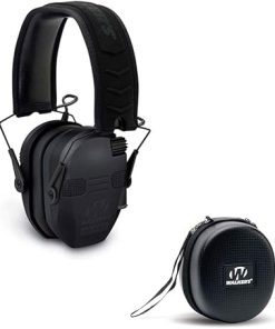 Walker's Razor Slim Electronic Bluetooth NRR 23 dB Hearing Protection Earmuffs for Outdoor/Indoor Shooting Range with Shockproof Carrying Case, Black
