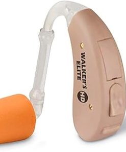 WALKER'S Game Ear HD Elite Lightweight Water-Repellent 40dB Hearing Protection Enhancement Range Shooting Hunting In-the-Ear Beige Hearing Amplifier