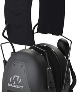 WALKER’S Passive Bluetooth Muff – 24dB NRR CVC Noise Cancellation Compact Collapsible Shooting Passive Hearing Protection Muff W/ Adjustable Boom Mic, 3 AAA Batteries 2