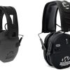 Walker’s Razor Slim X-TRM Noise-Cancelling Shooting Earmuffs Bundle with Walkie Talkie Attachment, 2 AAA Batteries 3