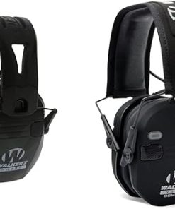Walker's Razor Tacti-Grip Earmuffs Multicam Grey Camo & Razor Electronic Quad Muff w/Bluetooth Hearing Protection Earmuffs Bundle