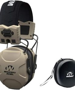 Walker's XCEL 100 Digital Electronic Shooting Hearing Protection Muff with Voice Clarity, and Protective Case Bundle