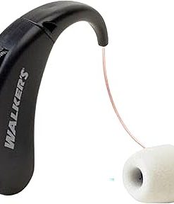 Walker's Ultra Ear BTE Rechargeable Compact Adjustable 22dB Noise Reduction Hunting Outdoor Sound Amplifier Hearing Enhancer | Ear Tips, USB Charging Cable, Cleaning Brush - 2 Pack