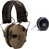 Walker's Razor Slim Electronic Shooting Hearing Protection Muff (Sound Amplification and Suppression) with Protective Case