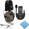 Walker’s Cloak Dual Mic Sound-Enhancing 23-25dB Noise Reduction Rating Hunting Gun Range Hearing Protection Electronic Muffs, Black, One Size 3