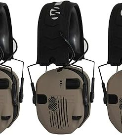 Walkers Razor Slim Electronic Shooting Muffs (3-Pack, US Flag-FDE) (3 Items)