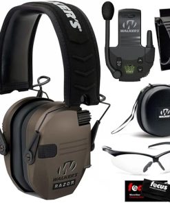 Walker's Razor Slim Electronic Muff ULTIMATE RANGE BUNDLE, Flat Dark Earth (6 Items)