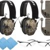 Walkers Razor Slim Ultra Low Profile Compact Design Adjustable Range Shooting Hunting Hearing Protection Electronic Earmuffs (OD Green Patriot) 10-Pack 4