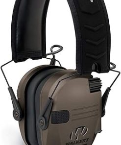 Walkers Razor Slim Electronic Muff (FDE Tan) with Shooting Glasses (Clear) Bundle (2 items) 2