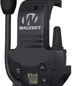Walkers Razor Slim Electronic Shooting Muffs (Light Teal, 2-Pack) Bundle with Walkie Talkies (2-Pack), Shooting Glasses (2-Pack), and Cleaning Cloths (2-Pack) (8 Items) 2