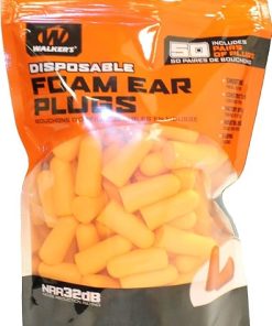 Walker’s 32dB NRR Sound Blocking PU Foam Passive Hearing Protection Range Shooting Hunting Work Soft Comfortable Adaptable Orange Earplugs – 50 Pair Bag 2