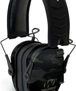 Walker’s Razor Slim Ultra Low Profile Compact Design Adjustable Range Shooting Hunting Hearing Protection Electronic Earmuffs (MultiCam Camo Gray) 8-Pack 2