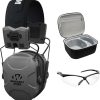 Walker’s Razor Tacti-Grip with Rubber Headband (Black) Bundle with Hearing Protection Case 3