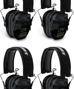 Walker's Razor Slim Electronic Shooting Muffs 4-Pack, Multi cam Camo Black (4 Items)