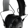 Walker's Cloak Dual Mic Sound-Enhancing 23-25dB Noise Reduction Rating Hunting Gun Range Hearing Protection Electronic Muffs, Black, One Size