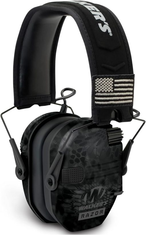Walkers Razor Patriot Series Hi-Gain Omnidirectional Microphone Adjustable Range Shooting Hunting Hearing Protection Electronic Earmuffs (Kryptek Camo) (2-Pack) - Image 2