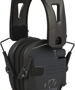 Walker’s Razor Tacti-Grip with Rubber Headband (Black) Bundle with Hearing Protection Case 2