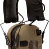 Walker's's Razor Slim Electronic Shooting Hearing Protection Muff (American Flag Distressed, Tan)