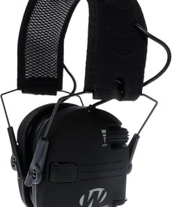 Walker’s Razor Slim X-TRM Noise-Cancelling Shooting Earmuffs Bundle with Walkie Talkie Attachment, 2 AAA Batteries 2