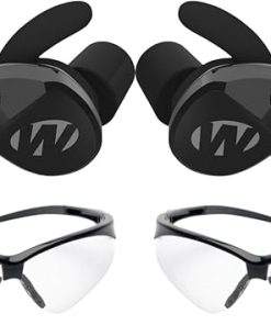 Walkers Enhance Your Experience Silencer BT 2.0 Rechargeable Electronic Earbuds - Noise-Free Shooting - Premium Sound Quality and Comfort Bundle with Clear Shooting Glasses (2 Items)